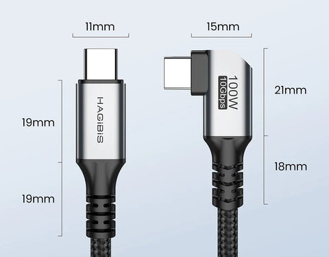 Hagibis USB C to USB C Cable USB 3.2 Gen 2 Type C Cable 10Gbps 4K 60Hz Video 100W Fast Charging for iPhone 16 Macbook Pro iPad