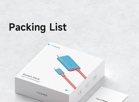 Hagibis Switch Dock for Nintendo Switch/OLED USB C to HDMI-Compatible Cable Adapter 4K60Hz 100W PD for Laptop SteamDeck ROG Ally