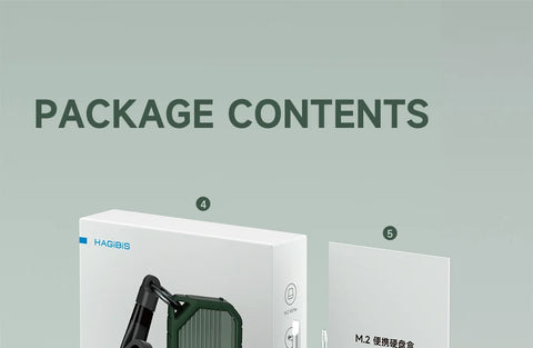 Hagibis 2230 M.2 NVMe SSD Enclosure USB 3.2 Gen 2 10Gbps to NVMe PCI-E M.2 SSD Case External SSD for Laptop iPhone 16 Pro iPad