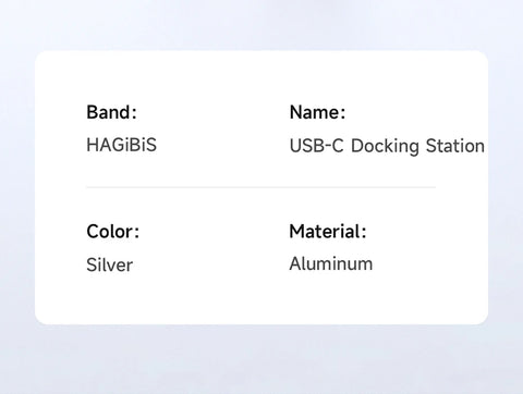 Hagibis USB C Docking Station Type-c to M.2 SSD Enclosure USB 3.1 3.0 SD/TF 3.5mm AUX Adapter USB-C Hub for Laptop iPad Macbook