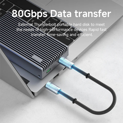 Hagibis USB4 Phone Lanyard Cable Portable USB C to Type-C Wrist Lanyard Cable 240W 80Gbps for Thunderbolt 4/5 iPhone 16 Pro SSD