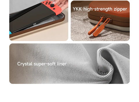 Hagibis Portable Switch Carrying Case for Nintendo Switch /OLED with 10 Games Cartridges Hard Shell Travel Bag for Accessories