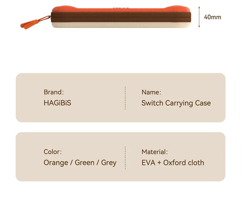 Hagibis Portable Switch Carrying Case for Nintendo Switch /OLED with 10 Games Cartridges Hard Shell Travel Bag for Accessories