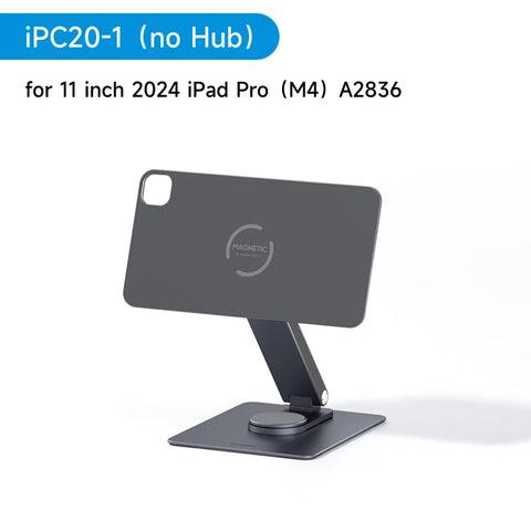 Hagibis Magnetic Stand for iPad Pro M4 2024 11inch 13inch with Hub Tablet Docking Station 360° Adjustable Mount Foldable Holder